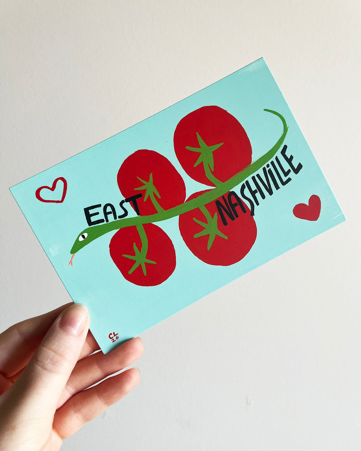 Postcard: East Nashville Tomato Lizard