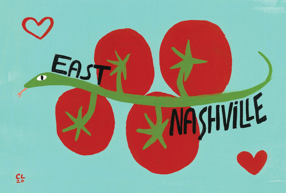 Postcard: East Nashville Tomato Lizard